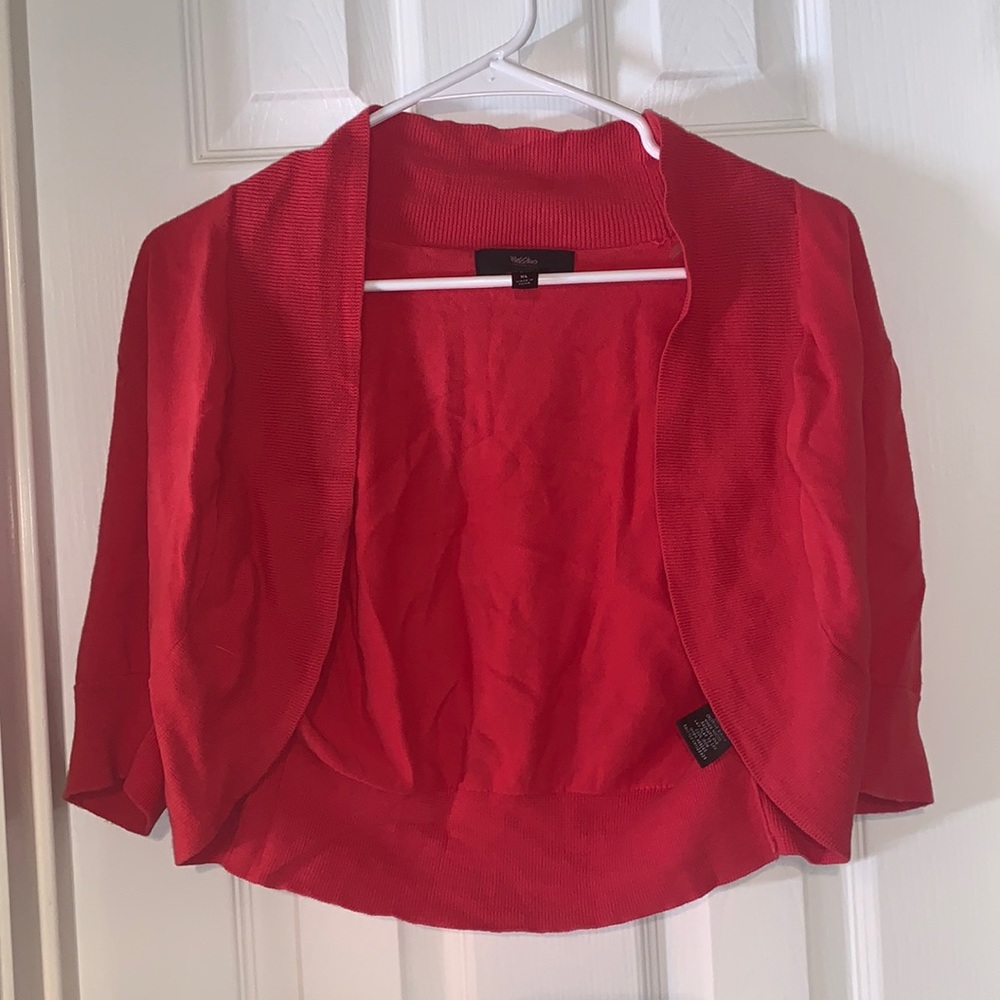 Pink shrug shawl